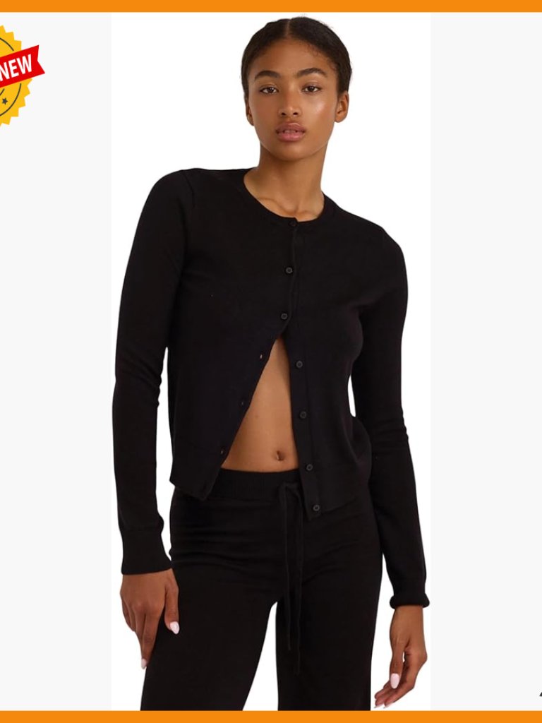Slim Fit Long Sleeve Cardigan Soft Knit Organic Cotton Recycled Polyester